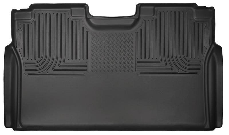 Ford F-150 Floor Mats - Rear - Husky Liners - WeatherBeater - Black - `15-`23